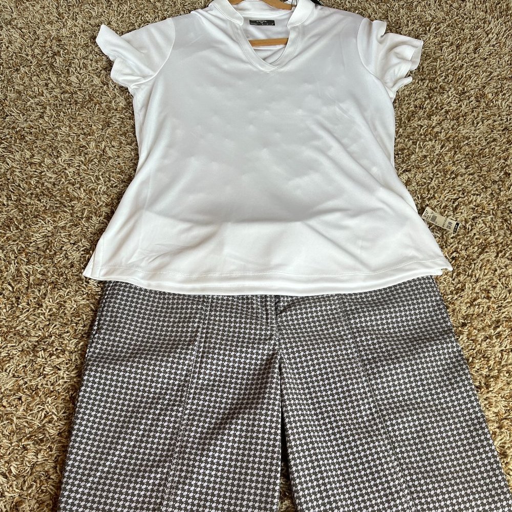 Womens Golf Outfit Callaway shirt and Nivo Shorts